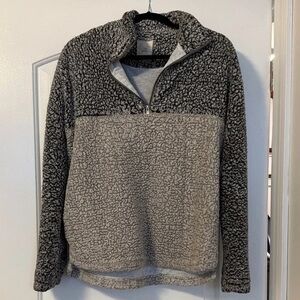 Thread & Supply Gray and Cream Teddy Jacket